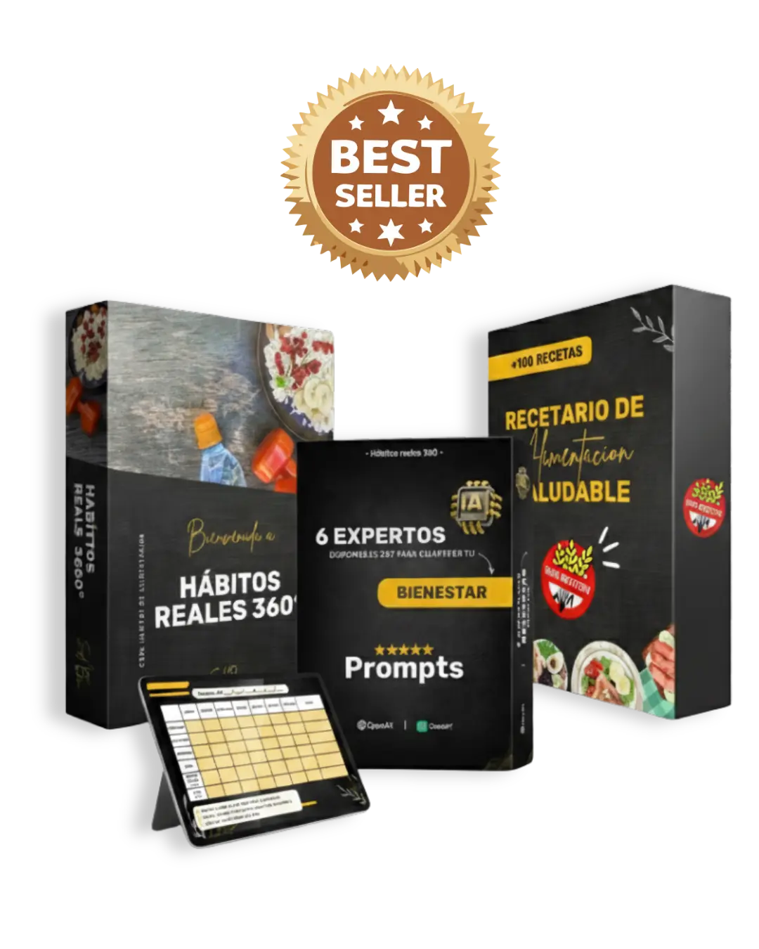 Hábitos Reales 360 · Kit Transformación (ebook + planner + IA + recetas)